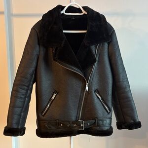 Women's Black Shearling Jacket